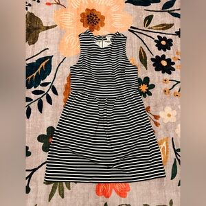 Like NEW J. Crew Black and White Striped Sleeveless summer Dress